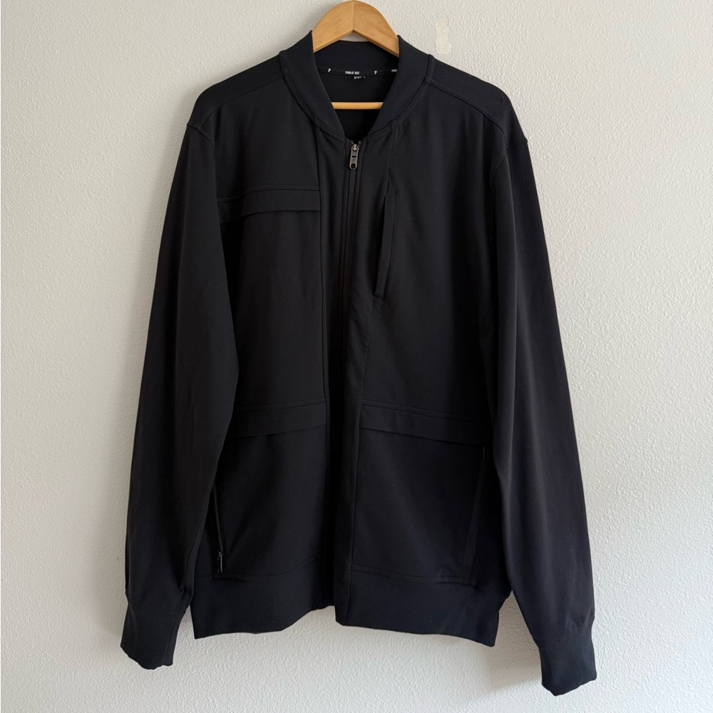 Public Rec Crosstown Bomber Jacket Black Mens Sz XXL Zip Pocket